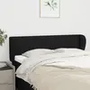 Image de vidaXL Tête de lit avec oreilles Noir 147x23x78/88 cm Tissu