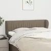 Image de vidaXL Tête de lit avec oreilles Taupe 147x23x78/88 cm Tissu