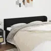Image de vidaXL Tête de lit avec oreilles Noir 163x23x78/88 cm Tissu