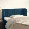 Image de vidaXL Tête de lit avec oreilles Bleu foncé 83x23x78/88 cm Velours