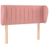 Image de vidaXL Tête de lit avec oreilles Rose 93x23x78/88 cm Velours