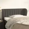 Image de vidaXL Tête de lit avec oreilles Gris foncé 103x23x78/88 cm Velours