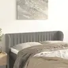 Image de vidaXL Tête de lit avec oreilles Gris clair 147x23x78/88 cm Velours