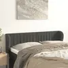 Image de vidaXL Tête de lit avec oreilles Gris foncé 147x23x78/88 cm Velours