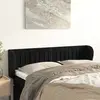 Image de vidaXL Tête de lit avec oreilles Noir 147x23x78/88 cm Velours