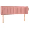 Image de vidaXL Tête de lit avec oreilles Rose 147x23x78/88 cm Velours