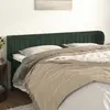 Image de vidaXL Tête de lit avec oreilles Vert foncé 203x23x78/88 cm Velours