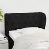 Image de vidaXL Tête de lit avec oreilles Noir 83x23x78/88 cm Tissu