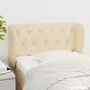 Image de vidaXL Tête de lit avec oreilles Crème 83x23x78/88 cm Tissu