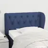Image de vidaXL Tête de lit avec oreilles Bleu 83x23x78/88 cm Tissu