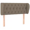 Image de vidaXL Tête de lit avec oreilles Taupe 93x23x78/88 cm Tissu