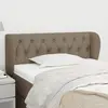 Image de vidaXL Tête de lit avec oreilles Taupe 93x23x78/88 cm Tissu