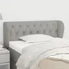 Image de vidaXL Tête de lit avec oreilles Gris clair 103x23x78/88 cm Tissu