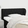 Image de vidaXL Tête de lit avec oreilles Noir 103x23x78/88 cm Tissu