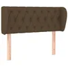 Image de vidaXL Tête de lit avec oreilles Marron foncé 103x23x78/88 cm Tissu