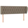 Image de vidaXL Tête de Lit avec Oreilles Meuble de Chambre à Coucher Accessoire de Lit Double Tête de Cadre de Lit Intérieur Taupe 147x23x78/88 cm Tissu