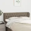 Image de vidaXL Tête de lit avec oreilles Taupe 147x23x78/88 cm Tissu