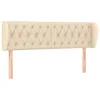 Image de vidaXL Tête de lit avec oreilles Crème 147x23x78/88 cm Tissu