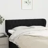 Image de vidaXL Tête de lit avec oreilles Noir 163x23x78/88 cm Tissu