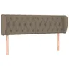 Image de vidaXL Tête de Lit avec Oreilles Meuble de Chambre à Coucher Accessoire de Lit Double Tête de Cadre de Lit Intérieur Taupe 163x23x78/88 cm Tissu