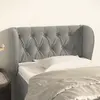 Image de vidaXL Tête de lit avec oreilles Gris clair 83x23x78/88 cm Velours