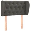 Image de vidaXL Tête de lit avec oreilles Gris foncé 83x23x78/88 cm Velours
