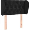 Image de vidaXL Tête de lit avec oreilles Noir 83x23x78/88 cm Velours