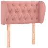 Image de vidaXL Hoofdbord met randen 83x23x78/88 cm fluweel roze