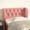 Image de vidaXL Tête de lit avec oreilles Rose 83x23x78/88 cm Velours