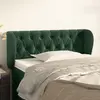 Image de vidaXL Tête de lit avec oreilles Vert foncé 93x23x78/88 cm Velours