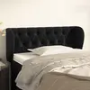Image de vidaXL Tête de lit avec oreilles Noir 103x23x78/88 cm Velours