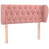 Image de vidaXL Hoofdbord met randen 103x23x78/88 cm fluweel roze