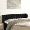 Image de vidaXL Tête de lit avec oreilles Noir 147x23x78/88 cm Velours