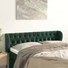 Image de vidaXL Tête de lit avec oreilles Vert foncé 147x23x78/88 cm Velours