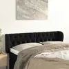Image de vidaXL Tête de lit avec oreilles Noir 163x23x78/88 cm Velours