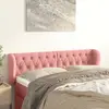 Image de vidaXL Tête de lit avec oreilles Rose 163x23x78/88 cm Velours