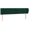 Image de vidaXL Tête de lit avec oreilles Vert foncé 203x23x78/88 cm Velours