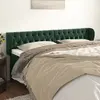 Image de vidaXL Tête de lit avec oreilles Vert foncé 203x23x78/88 cm Velours