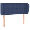 Image de vidaXL Tête de lit avec oreilles Bleu 83x23x78/88 cm Tissu