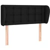 Image de vidaXL Tête de lit avec oreilles Noir 93x23x78/88 cm Tissu