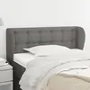 Image de vidaXL Tête de lit avec oreilles Gris foncé 103x23x78/88 cm Tissu