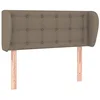 Image de vidaXL Tête de lit avec oreilles Taupe 103x23x78/88 cm Tissu