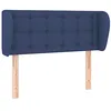 Image de vidaXL Tête de lit avec oreilles Bleu 103x23x78/88 cm Tissu