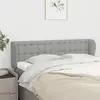 Image de vidaXL Tête de lit avec oreilles Gris clair 147x23x78/88 cm Tissu