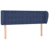 Image de vidaXL Tête de lit avec oreilles Bleu 147x23x78/88 cm Tissu