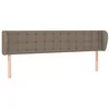 Image de vidaXL Tête de lit avec oreilles Taupe 163x23x78/88 cm Tissu