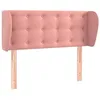 Image de vidaXL Tête de lit avec oreilles Rose 83x23x78/88 cm Velours