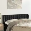 Image de vidaXL Tête de lit avec oreilles Noir 147x23x78/88 cm Velours