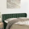 Image de vidaXL Tête de lit avec oreilles Vert foncé 147x23x78/88 cm Velours