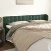 Image de vidaXL Tête de lit avec oreilles Vert foncé 163x23x78/88 cm Velours
